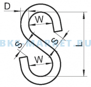 Схема “S”-образных и симметричные крюки ART 814070 A4
