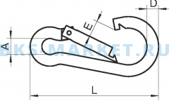Схема карабина пружинного ART 9075 A4