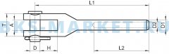 Схема вилки фрезерованной для обжима на трос ART 814067 A4