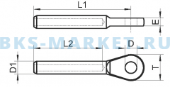 Схема наконечника для обжима на трос ART 8281 A4