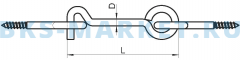 Схема крючка дверного запорного ART 8318