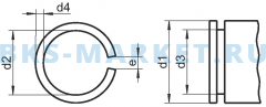 Схема нержавеющего стопорного кольца круглого DIN 7993 ФОРМА A A2
