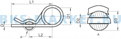 Схема игольчатого шплинта DIN 11024 A2